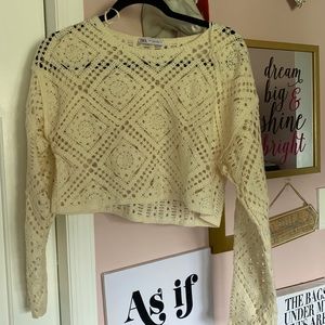 Zara crocheted top
